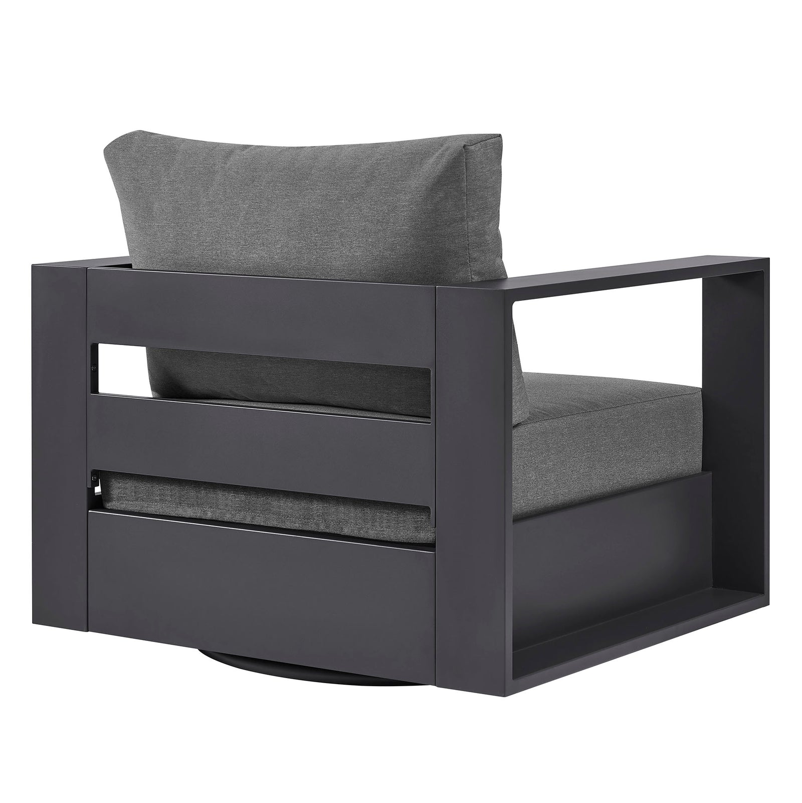 Tahoe Outdoor Patio Powder-Coated Aluminum Swivel Armchair by Modway