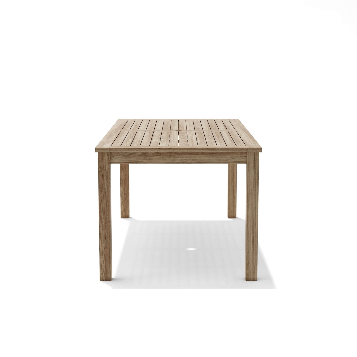 Wooden table on a white background