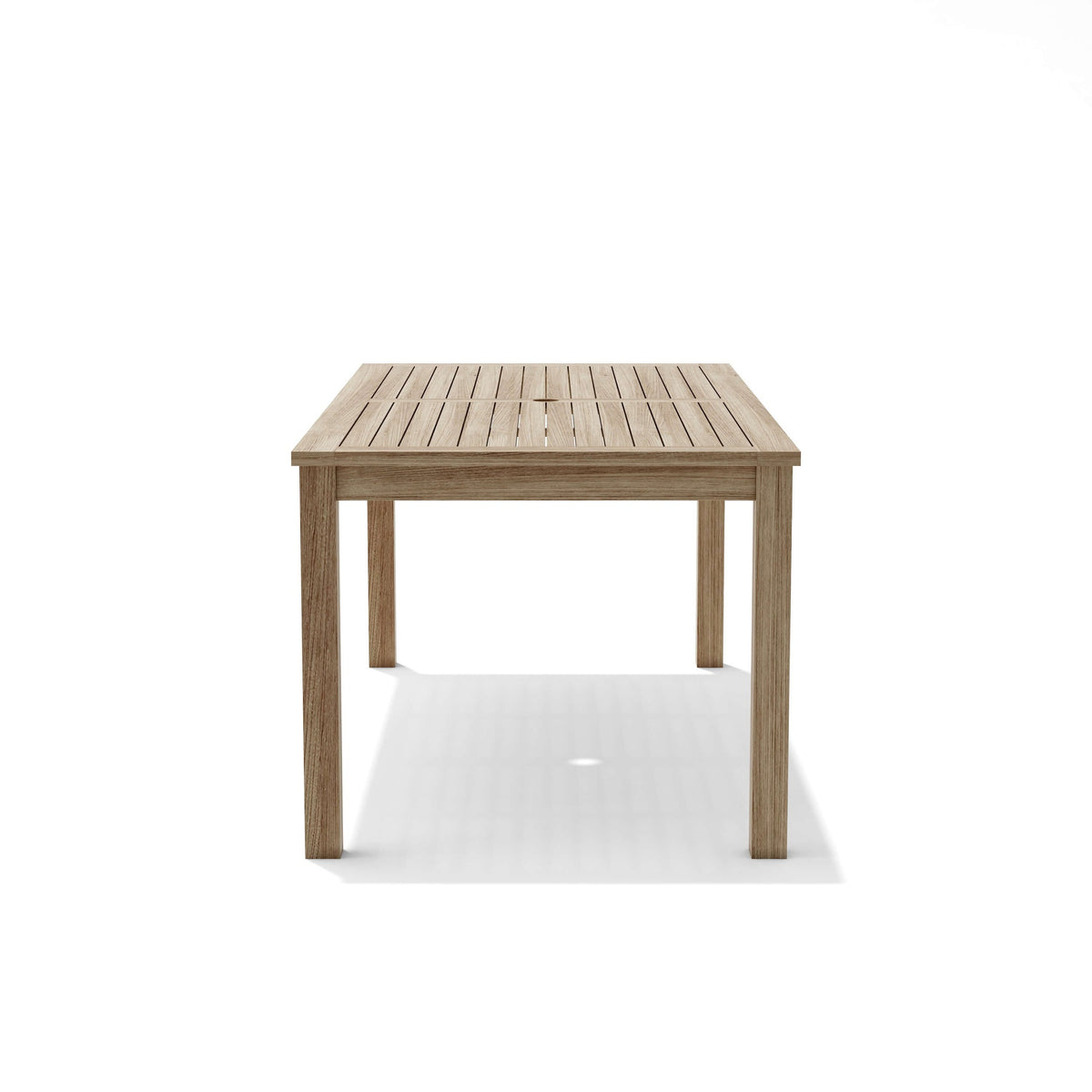Wooden table on a white background