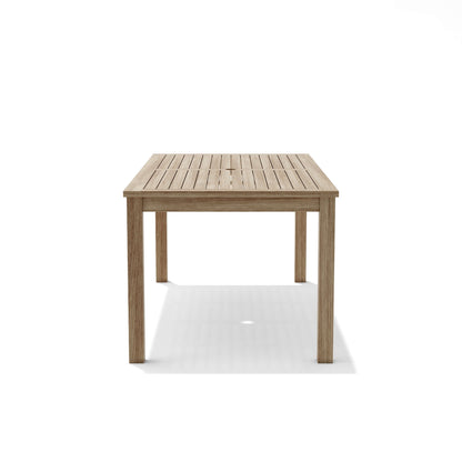 Wooden table on a white background