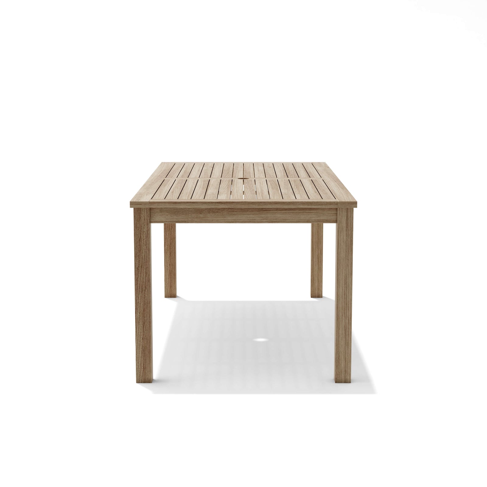 Wooden table on a white background