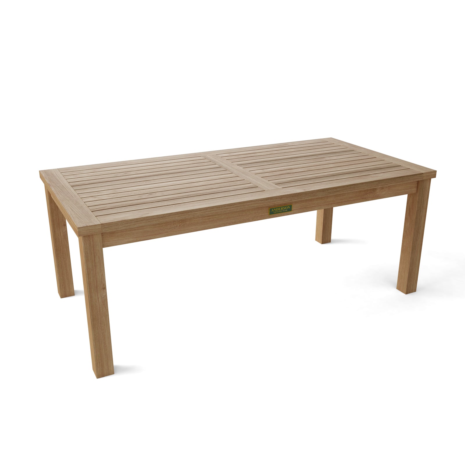 Wooden outdoor table on a white background