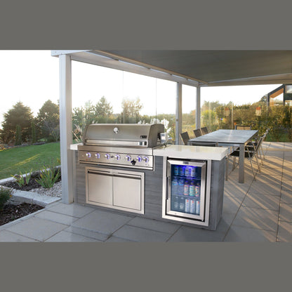 Mont Alpi MA805-AWSS artwood island stainless steel on covered patio lifestyle setting