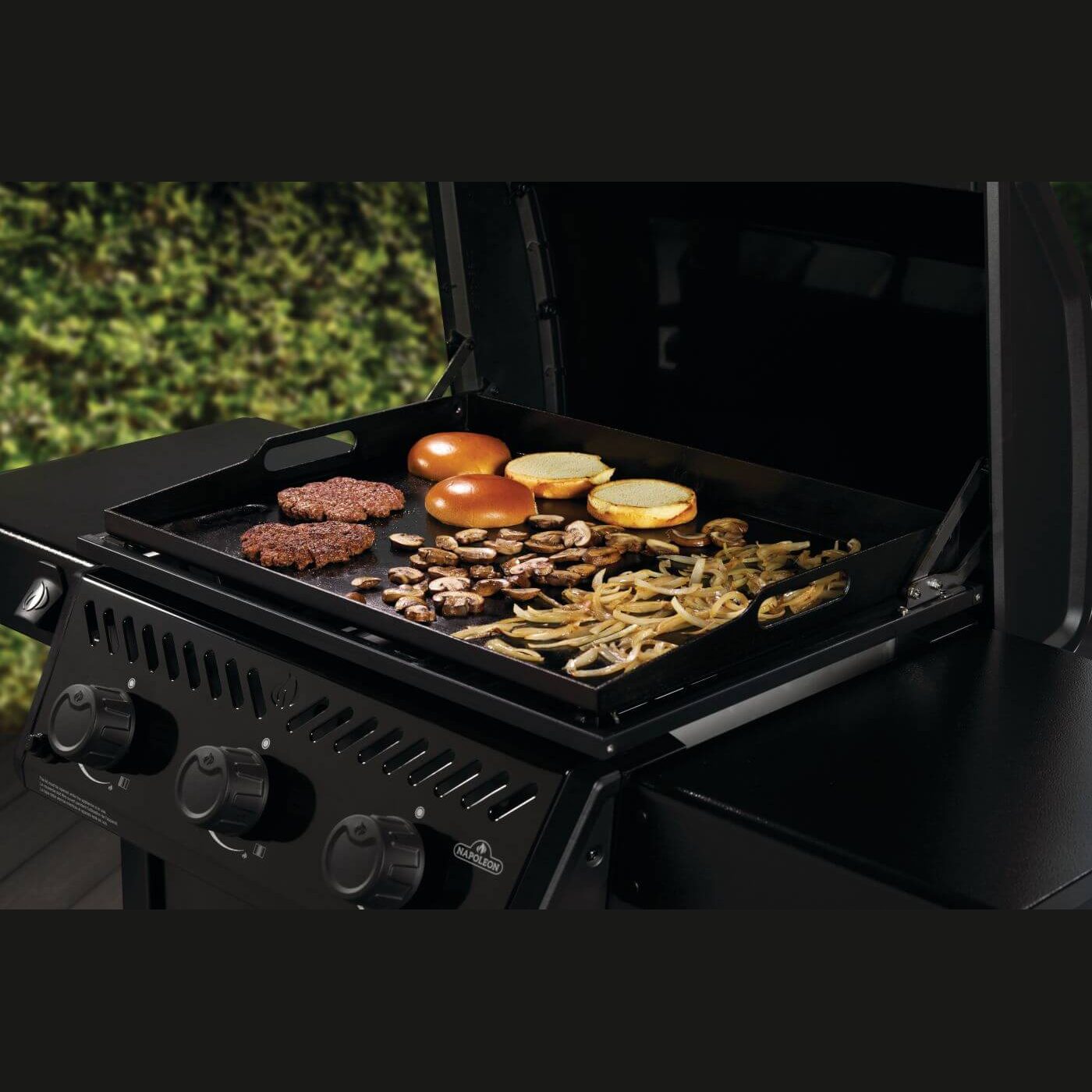 Freestyle Griddle in use with burgers
