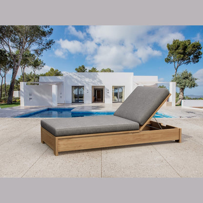 Madera Teak Sun Lounger with Sunbrella Cushions | BetterPatio // BetterPatio.com