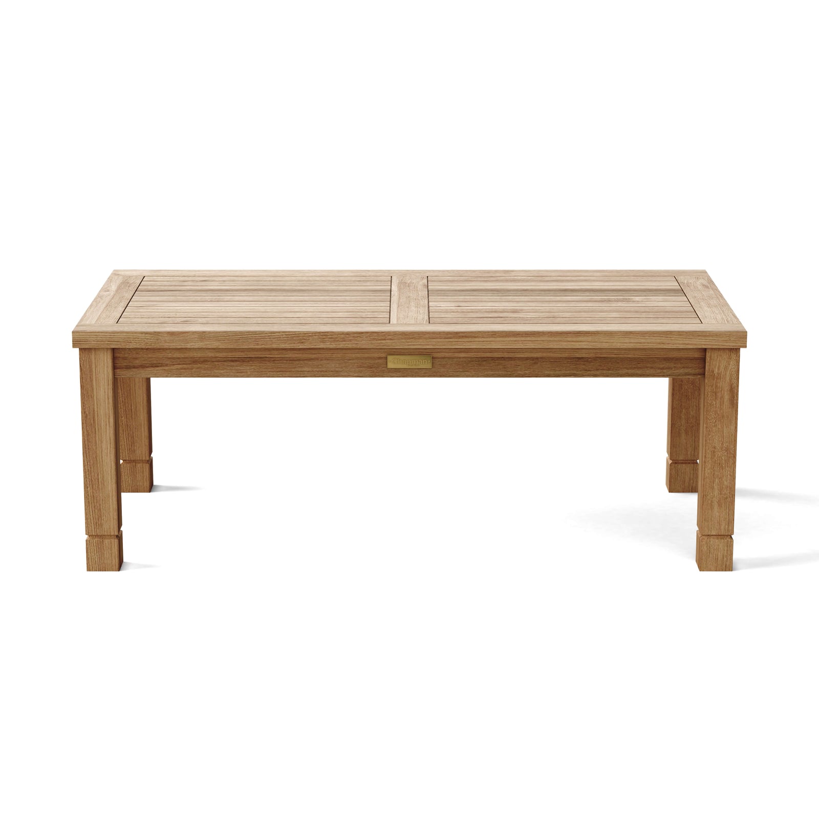 Wooden table on a white background