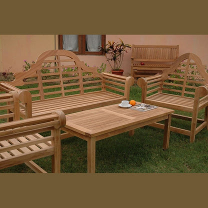 Marlborough 3-Seater 4-Pc Teak Conversation Set with Coffee Table | BetterPatio // BetterPatio.com