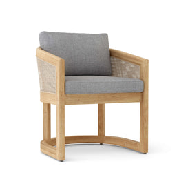 Catania Dining Chair – Teak & Wicker Outdoor Dining Chair
