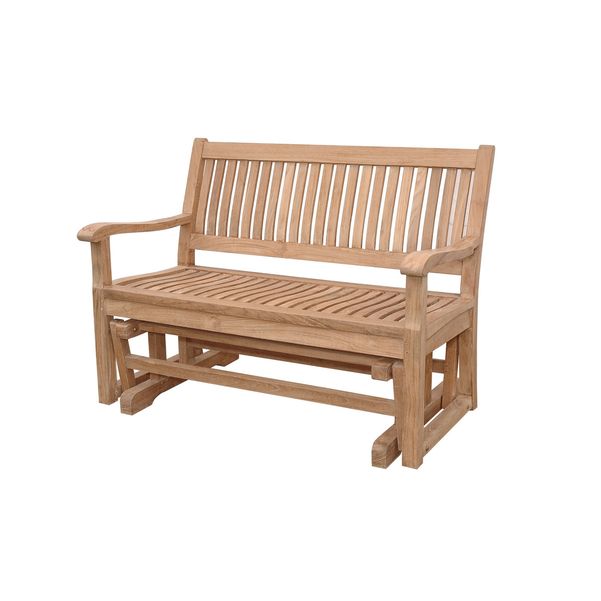 Wooden bench on a white background