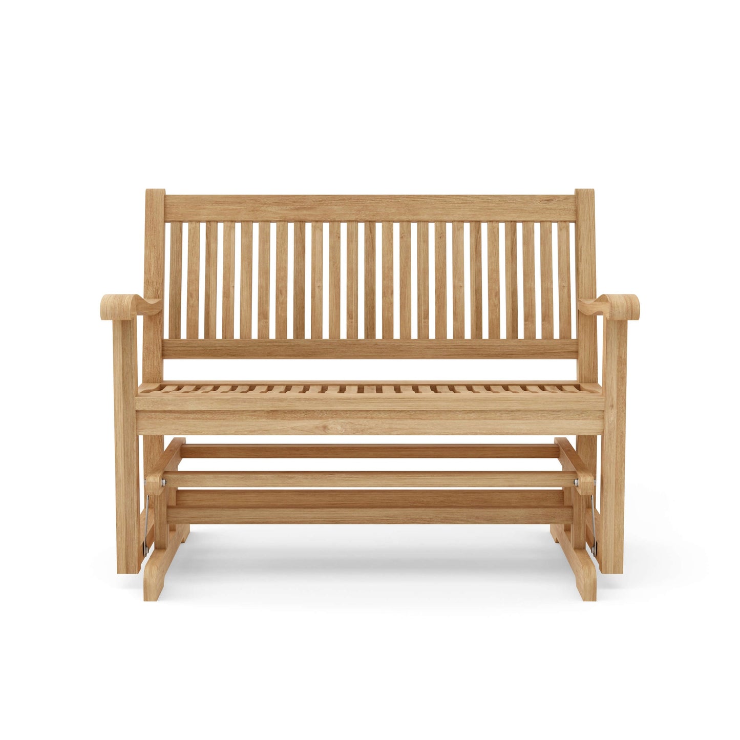 Wooden bench on a white background