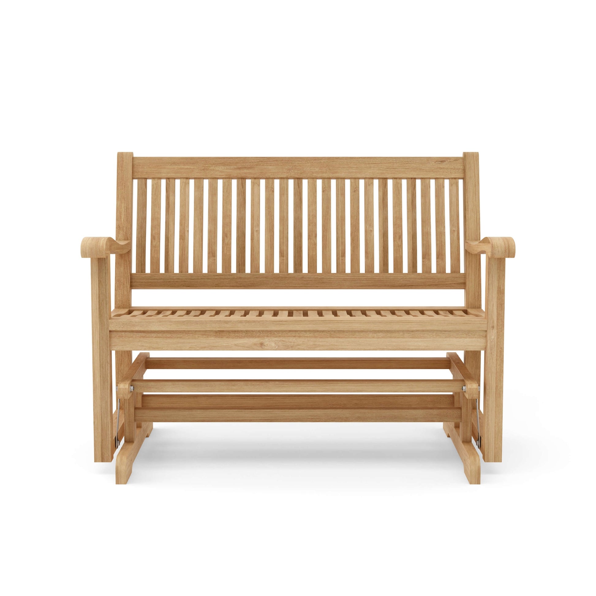 Wooden bench on a white background