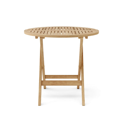 Wooden outdoor table on a white background