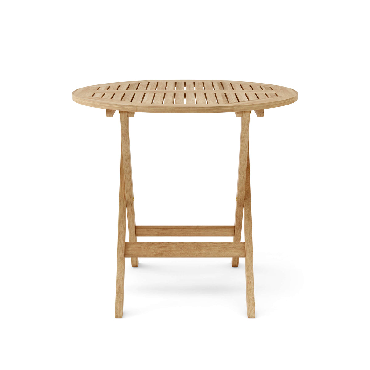Wooden outdoor table on a white background