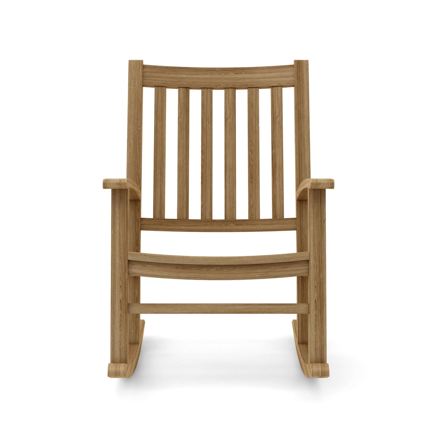 Wooden rocking chair on a white background