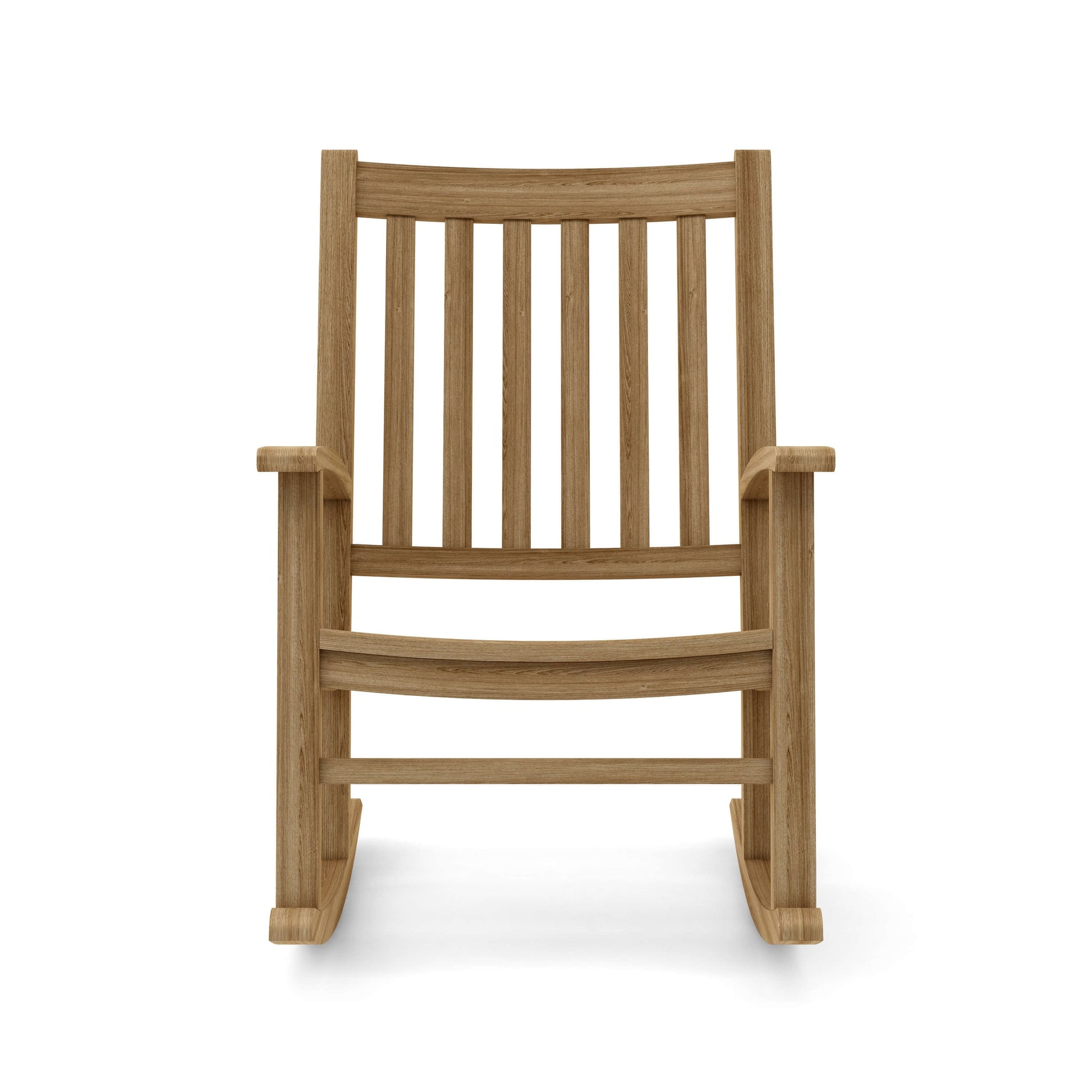 Wooden rocking chair on a white background