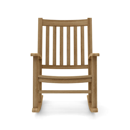 Wooden rocking chair on a white background