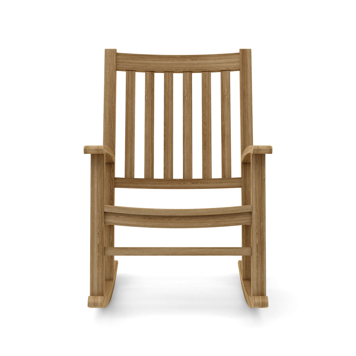 Wooden rocking chair on a white background