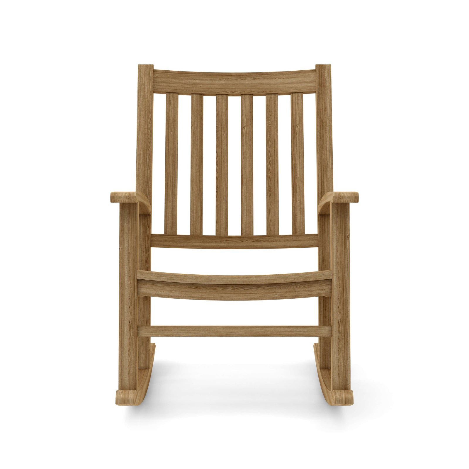 Wooden rocking chair on a white background