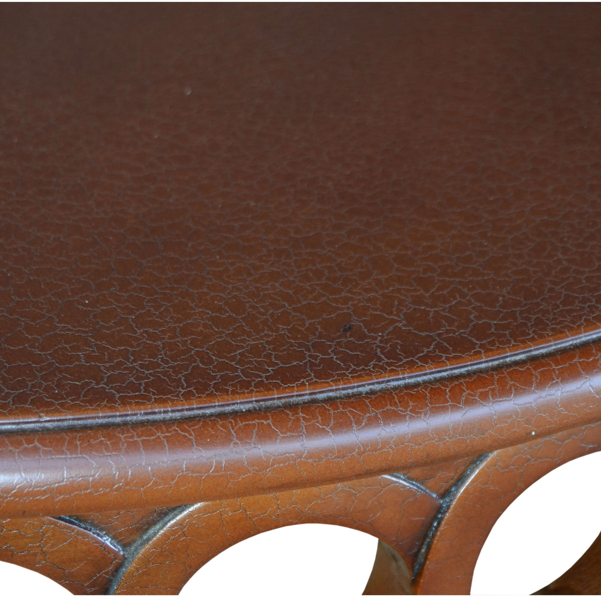 Close-up of a brown leather surface with visible texture
