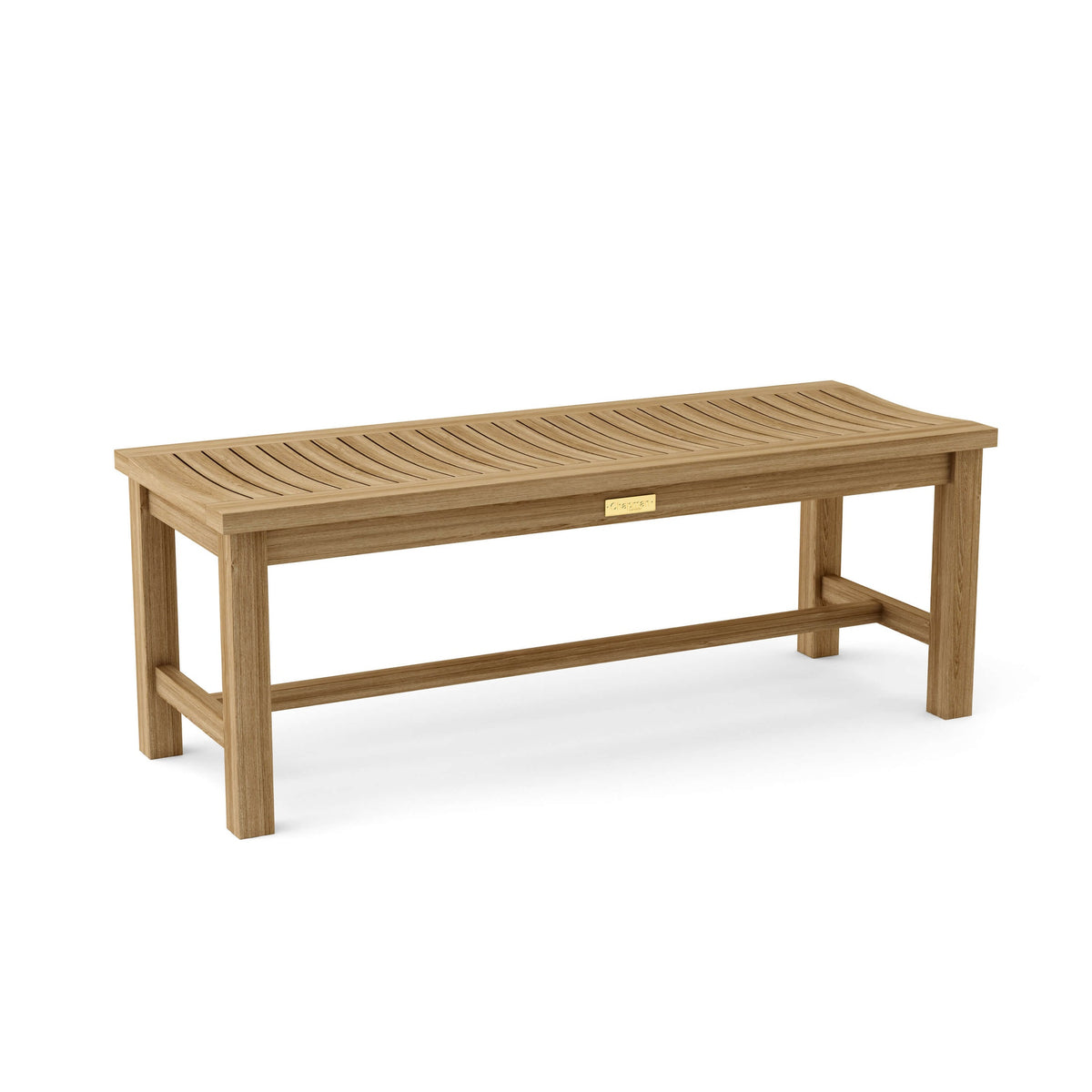 Wooden bench on a white background