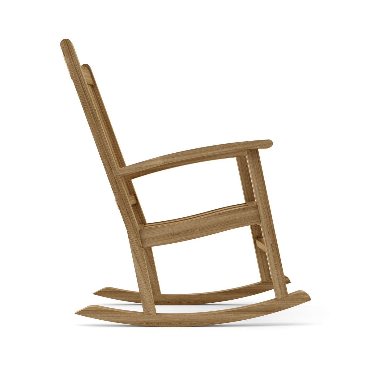Wooden rocking chair on a white background