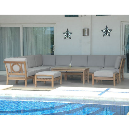 Natsepa 11-Piece Teak Modular Outdoor Deep Seating Set | BetterPatio // BetterPatio.com