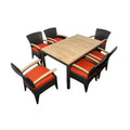 Bellagio 7-Piece Outdoor Dining Set - Aluminum & Wicker
