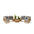 Circular Modular Deep Seating Set with Planter, Coffee Table & Cushions