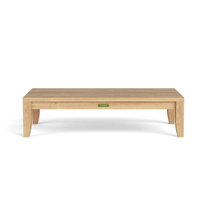 Wooden coffee table on a white background