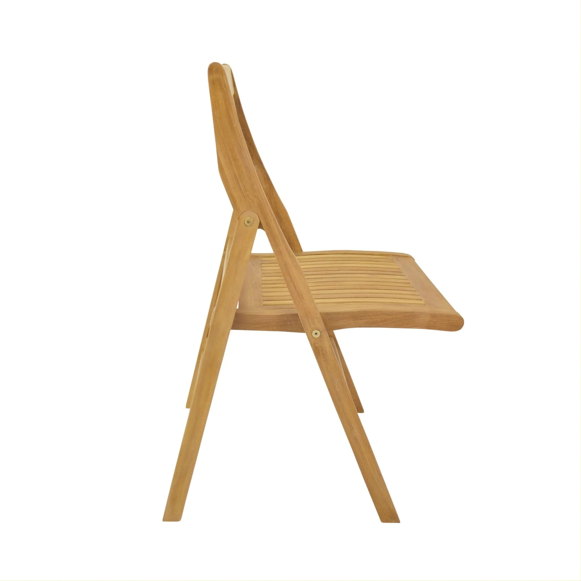 Anderson Teak Rialto Rocking & Swivel Dining Armchair - folded teak chair view 7