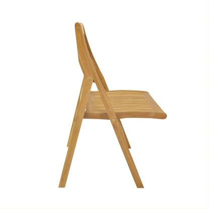 Anderson Teak Rialto Rocking & Swivel Dining Armchair - folded teak chair view 7