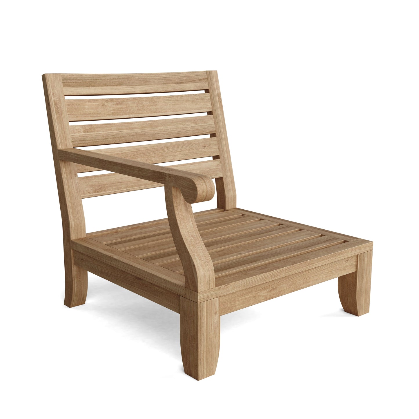 Wooden chair on a white background