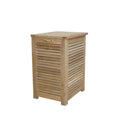 Amberly Teak Laundry Box with Ventilated Sides - Stylish & Versatile
