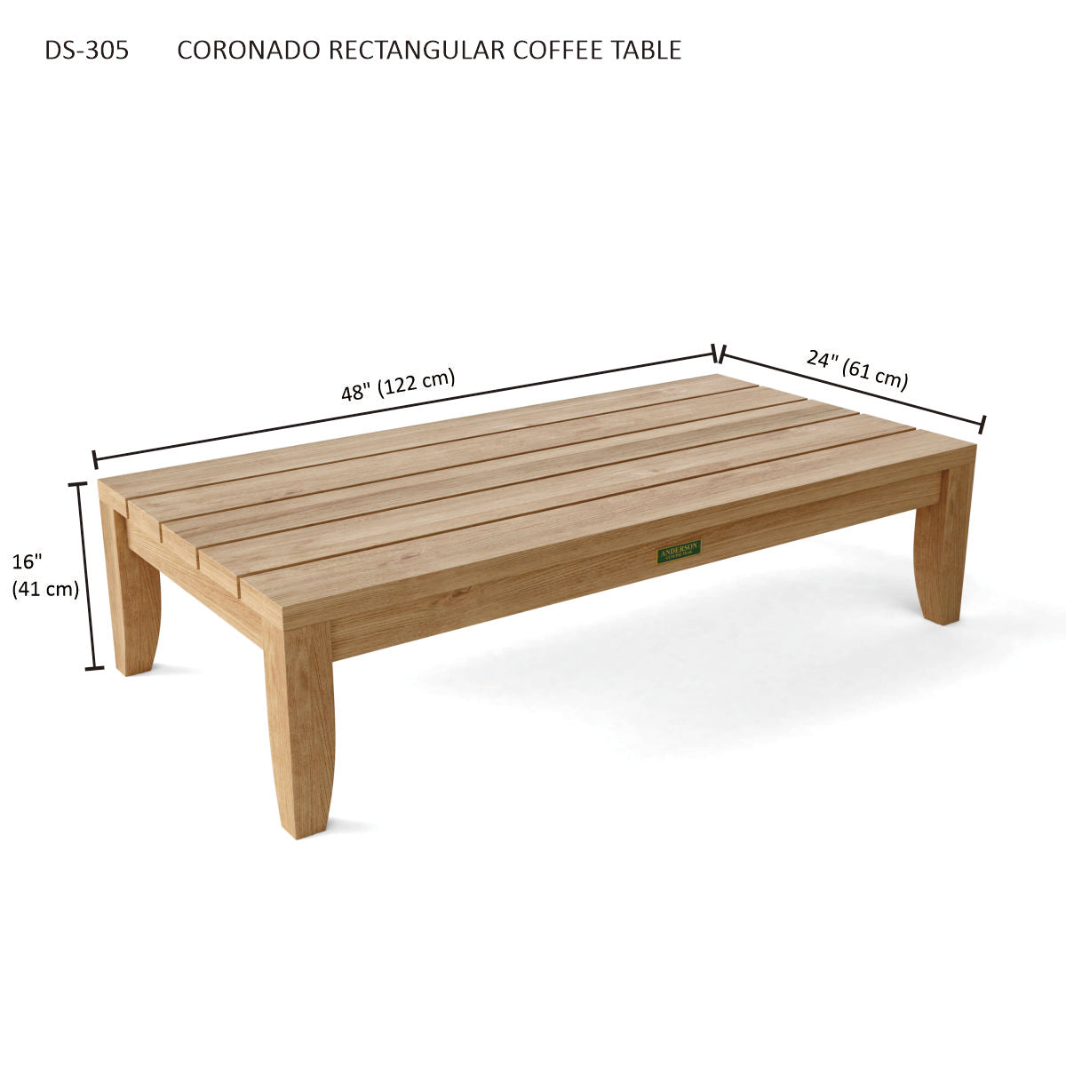 Coronado Rectangular Coffee Table – Teak Outdoor Table