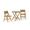 Windsor 3 - Piece Teak Round Folding Bistro Set with Table & Chairs