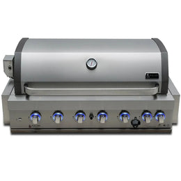 Mont Alpi 805 Built In 44 Inch Grill with Six Burners, Natural Gas and Propane Ready