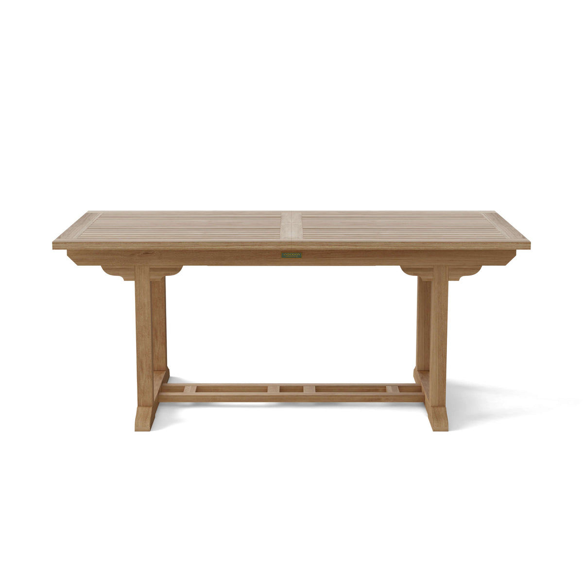Wooden table on a white background