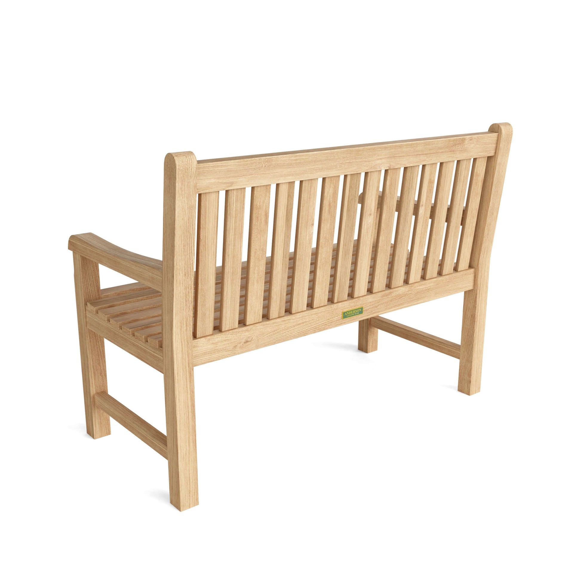 Wooden bench on a white background