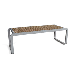 Monza Dining Table - Teak & Powder-Coated Aluminum Frame