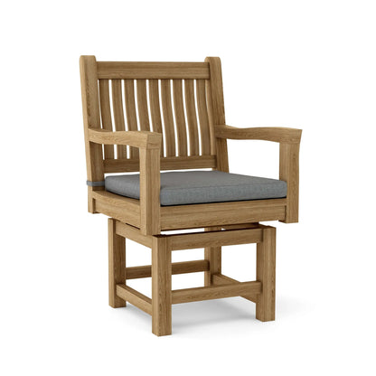 Anderson Teak Rialto Rocking & Swivel Dining Armchair - outdoor patio lifestyle view
