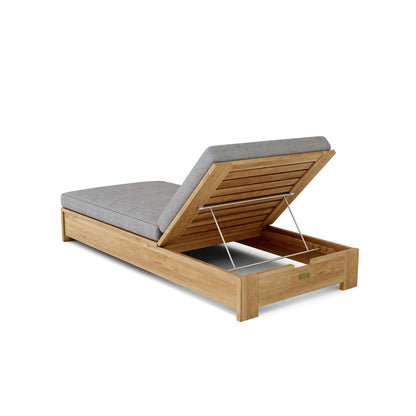 Madera Teak Sun Lounger with Sunbrella Cushions | BetterPatio // BetterPatio.com
