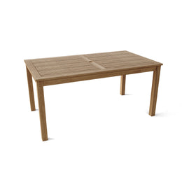 65" Rectangular Teak Indoor Patio Dining Table