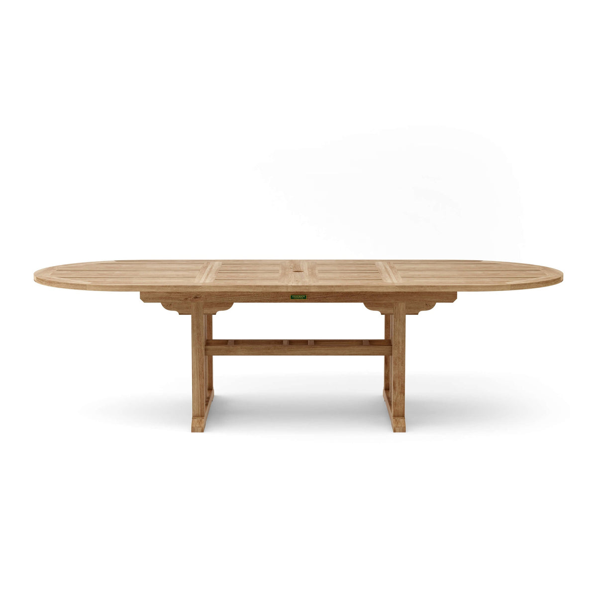 Wooden outdoor table on a white background