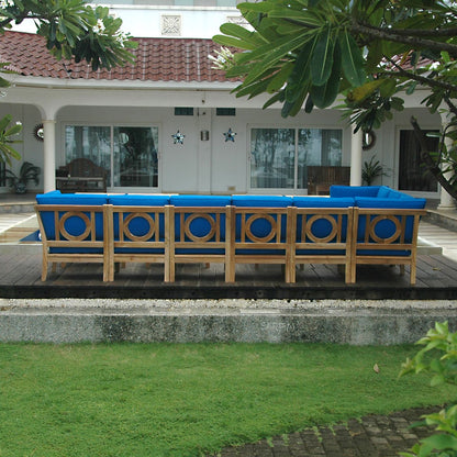 Natsepa 11-Piece Teak Modular Outdoor Deep Seating Set | BetterPatio // BetterPatio.com