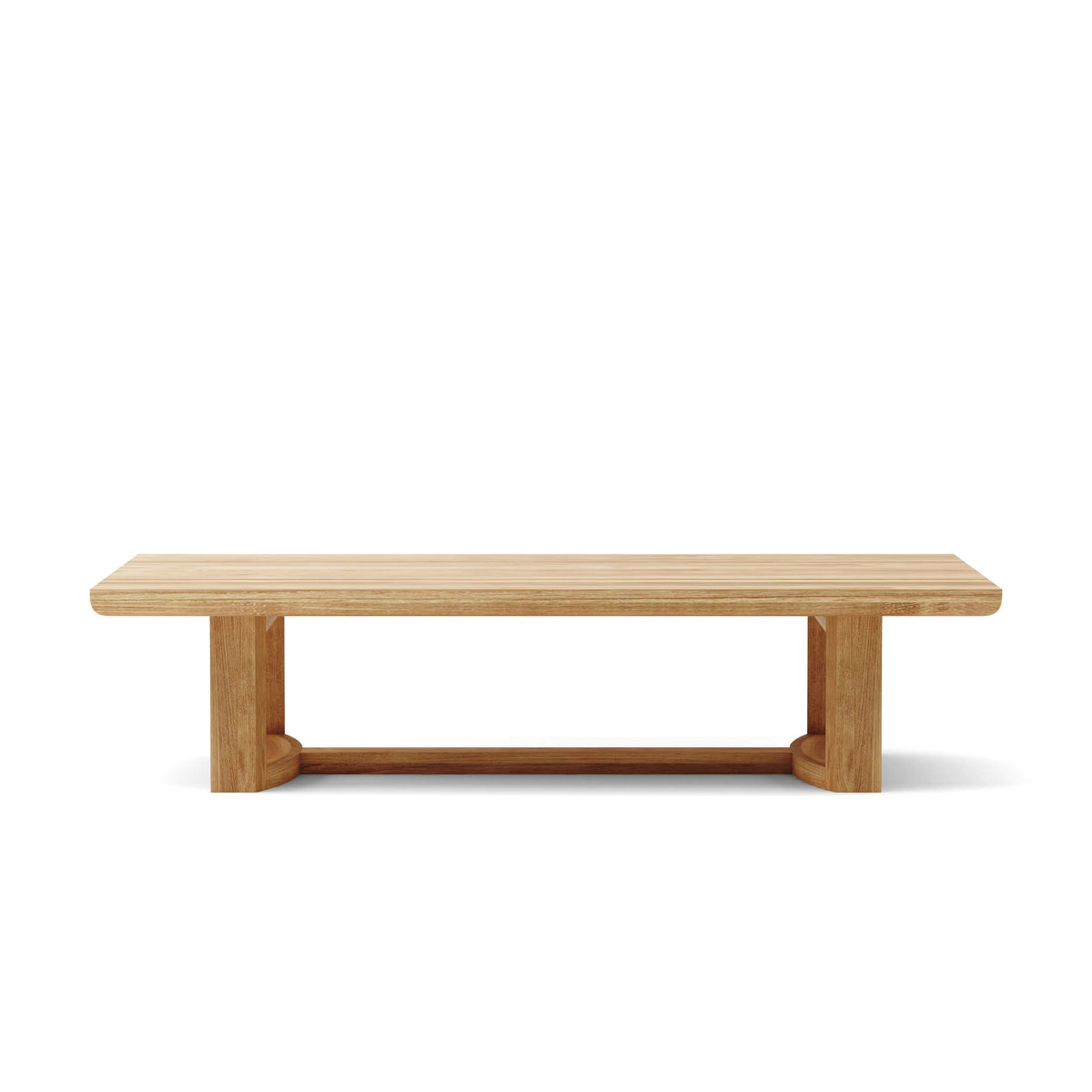 Wooden bench on a white background