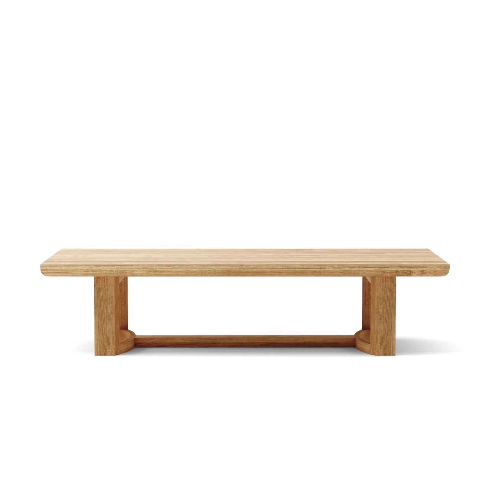 Wooden bench on a white background