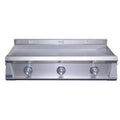 Le Griddle Pro Series 105 Inch 3-Burner Built-In Gas Griddle with Interior Lights - OML105P3