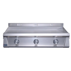 Le Griddle Pro Series 105 Inch 3-Burner Built-In Gas Griddle with Interior Lights - OML105P3