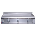 Le Griddle Pro Series 105 Inch 3-Burner Built-In Gas Griddle with 6mm Plate & Interior Lights - OML105P6