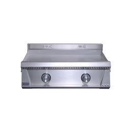 Le Griddle Pro Series 75 Inch 2-Burner Built-In Gas Griddle with Interior Lights - OML75P3